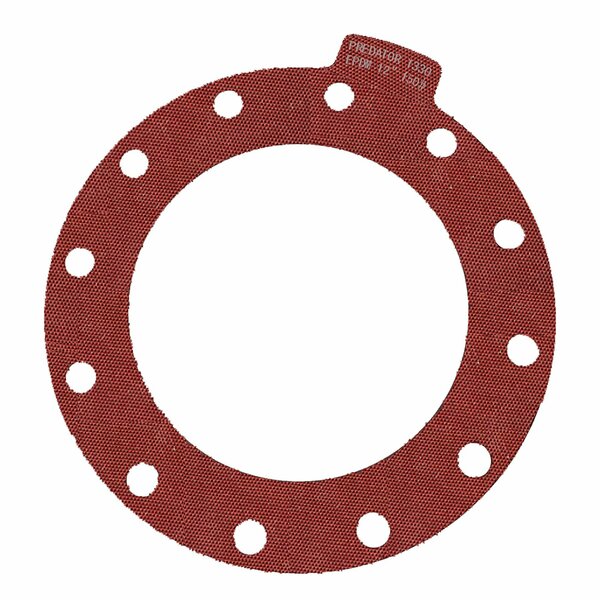 Macho O-Ring & Seal 12in Full Face Predator 1330 Flange Gasket Red EPDM, NSF-61 Certified, 1/8in Thick, 10PK 1200.PFF150.M0010